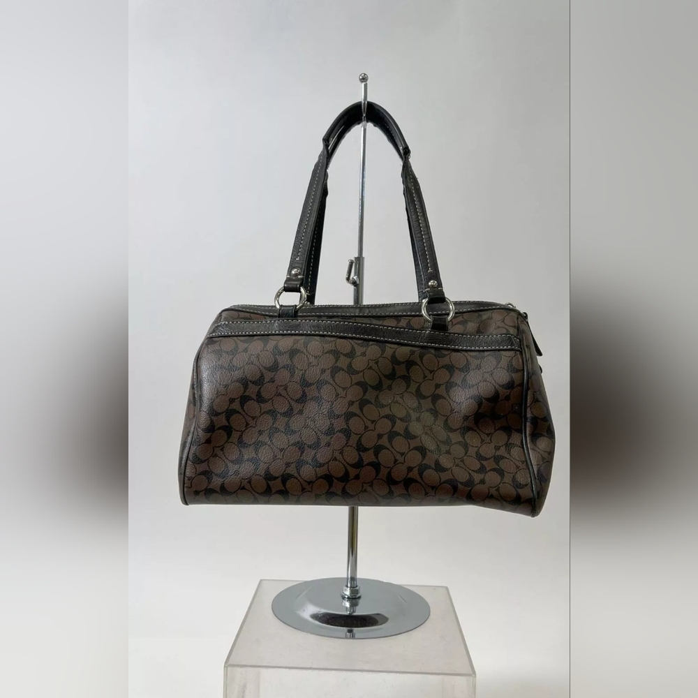 COACH Chelsea Heritage Stripe Signature Monogram Doctor Bag Barrel Bag tote bag - Picture 5 of 11